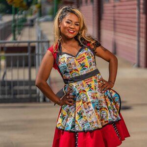 Classic Mickey Handmade 50's Style Pin-up apron - One of a kind!